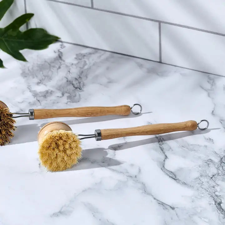 Long Handle Wood & Metal Dish Brush (Plastic Free)