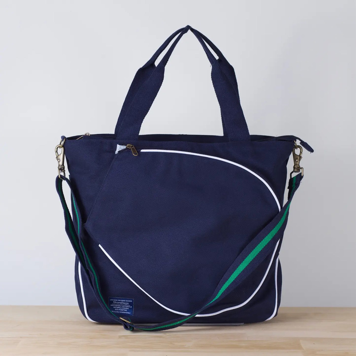 The Gitty -  Navy Canvas Tennis Tote