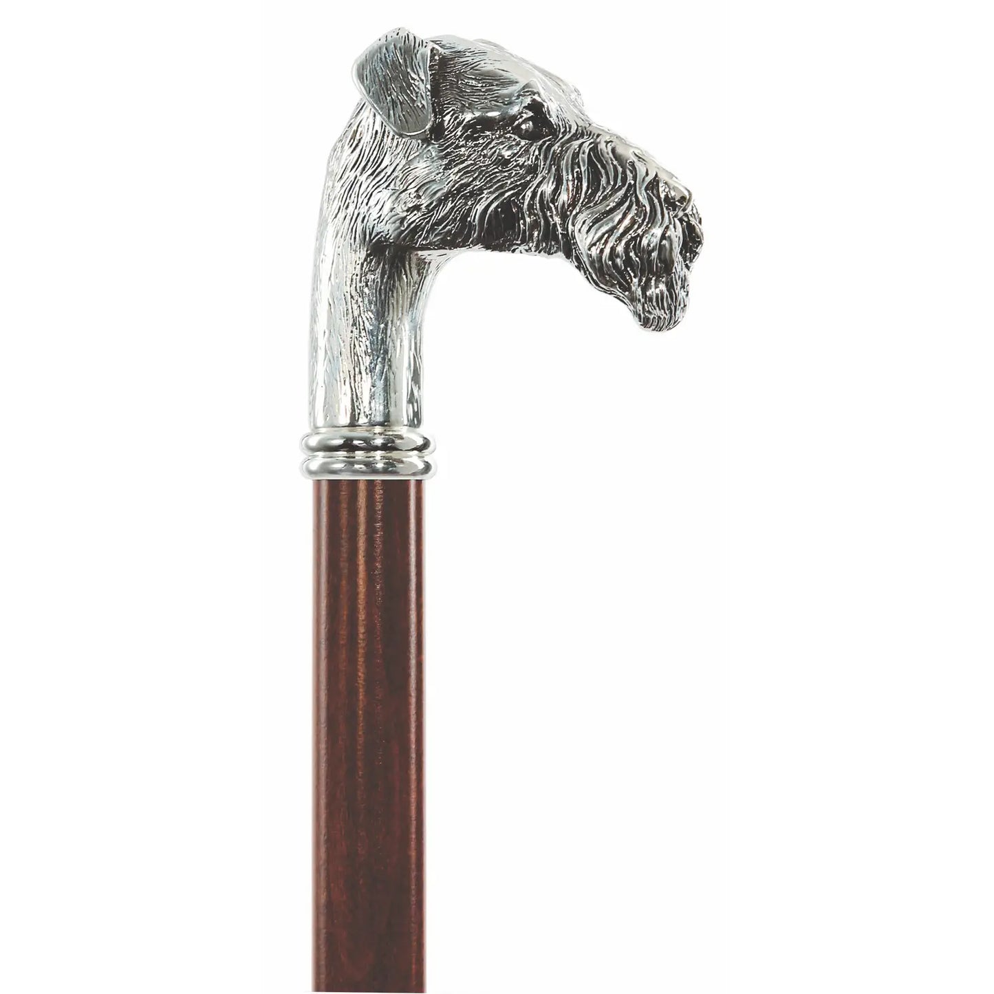 The silver plate Fox Terrier handle