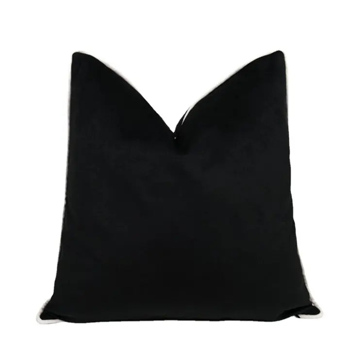 Velvet Throw pillow covers - Black Apple