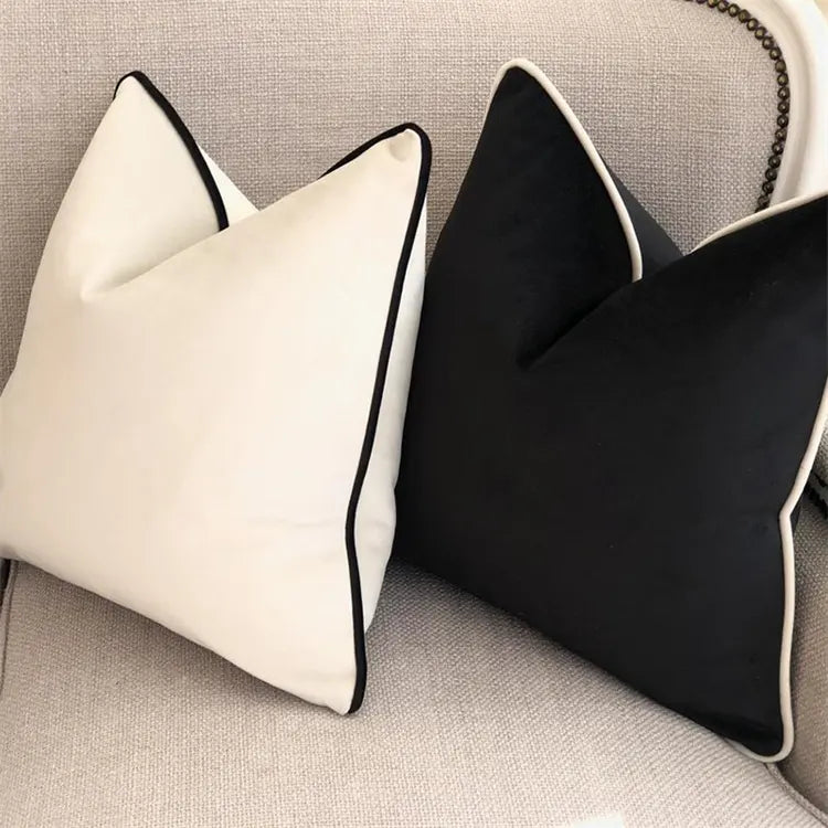 Velvet Throw pillow covers - Black Apple