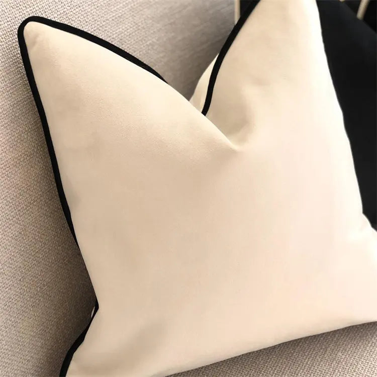 Velvet Throw pillow covers - Black Apple